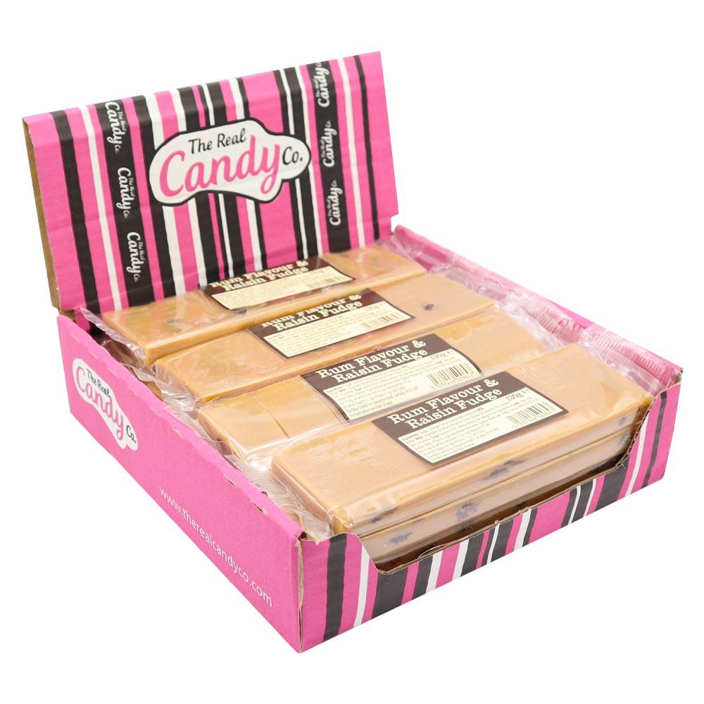 The Real Candy Co. Rum & Raisin Fudge Bar 130g - 16 x 130g Bars