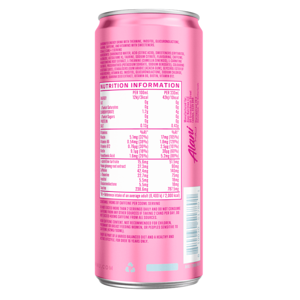 Alani Nu Kimade Energy Drink 330ml - 24 x 330ml Cans