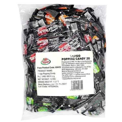 Tango Popping Candy 1.2kg - 600 x 2g Tubes