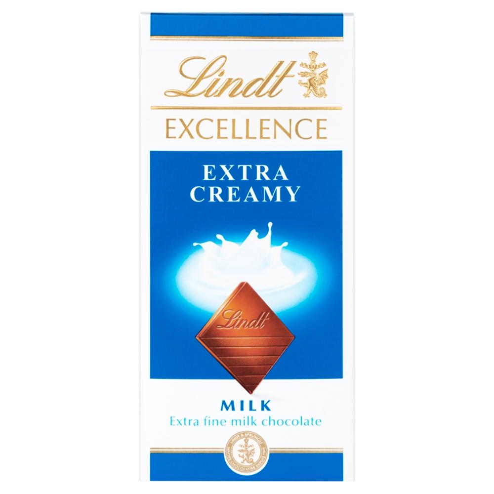 Lindt Excellence Milk Extra Creamy Chocolate Bar 100g - 8 x 100g Bars