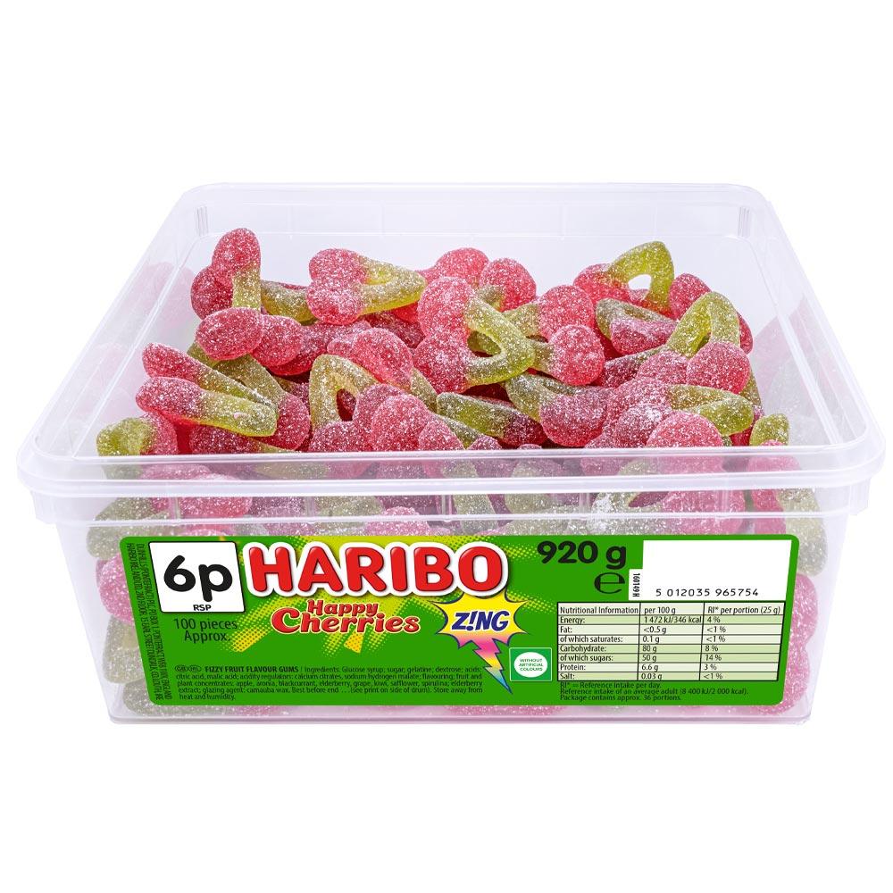 Haribo Happy Cherries Zing 6p Tub 920g