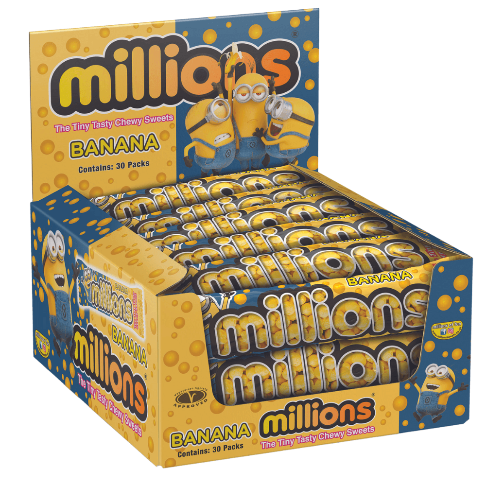 Millions Minion Banana Tubes 40g - 30 x 40g