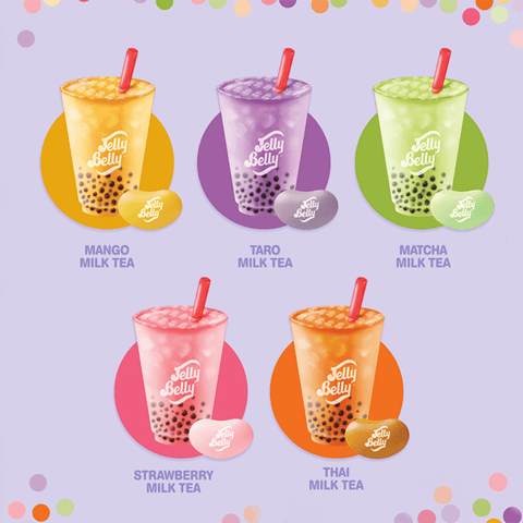 Jelly Belly Bubble Tea Mini Cup Keyring 65g - 12 x 65g Keyrings