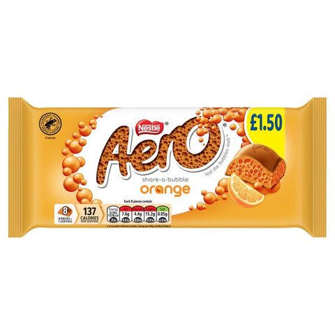 Aero Orange Chocolate Sharing Bar 90g PMP £1.50 - 15 x 90g Bars