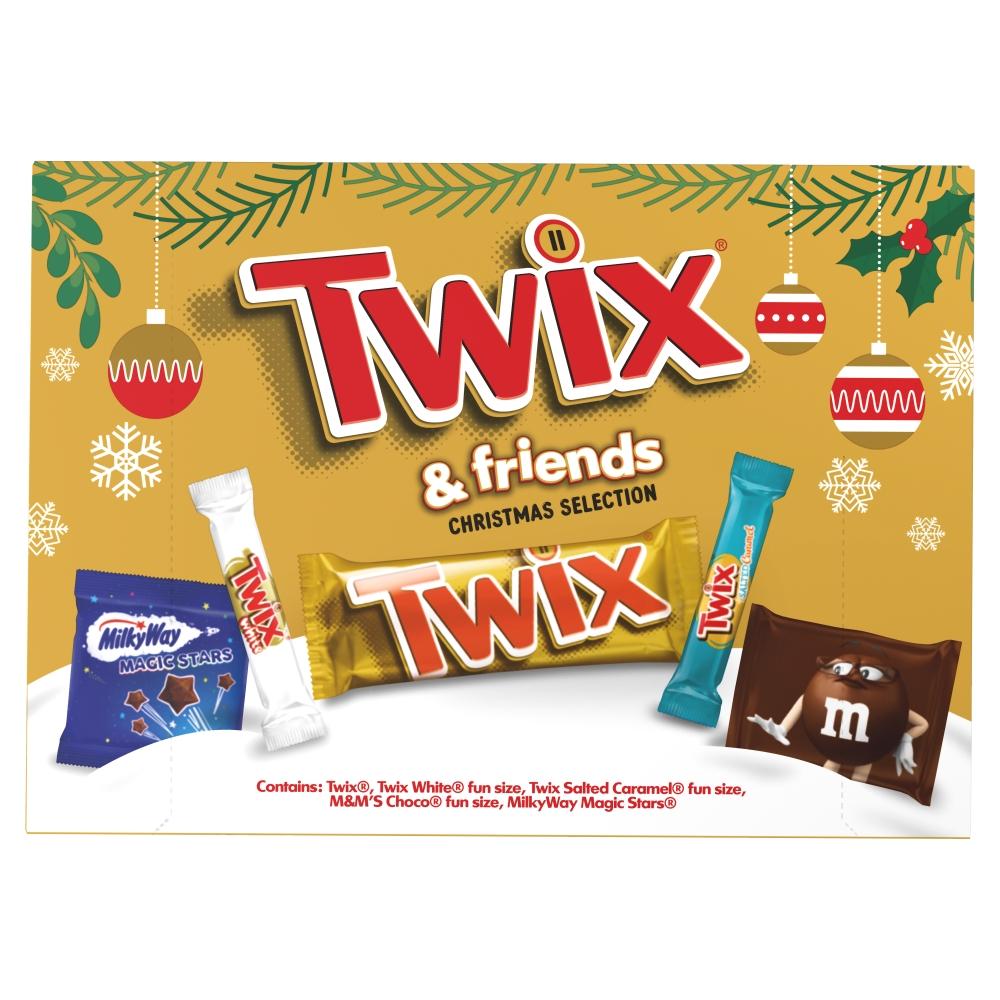 Twix and Friends Chocolate Medium Christmas Selection Box 140g - 9 x 140g Boxes