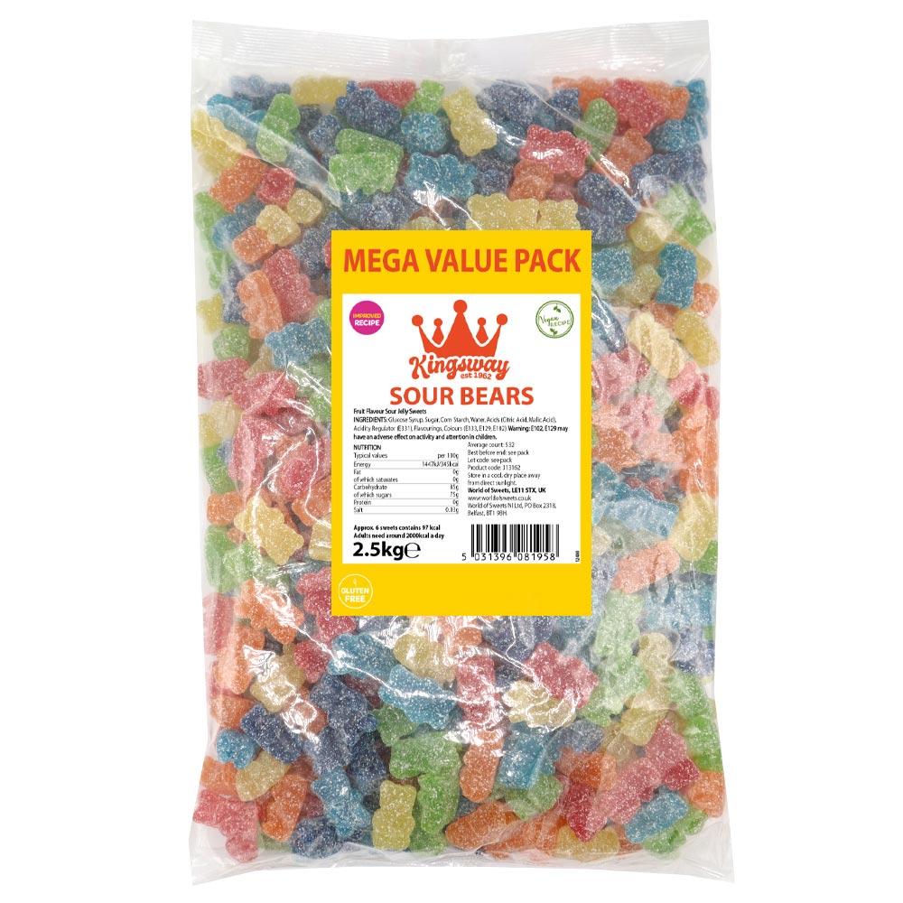 Kingsway Vegan Mega Value Sour Bears 2.5kg