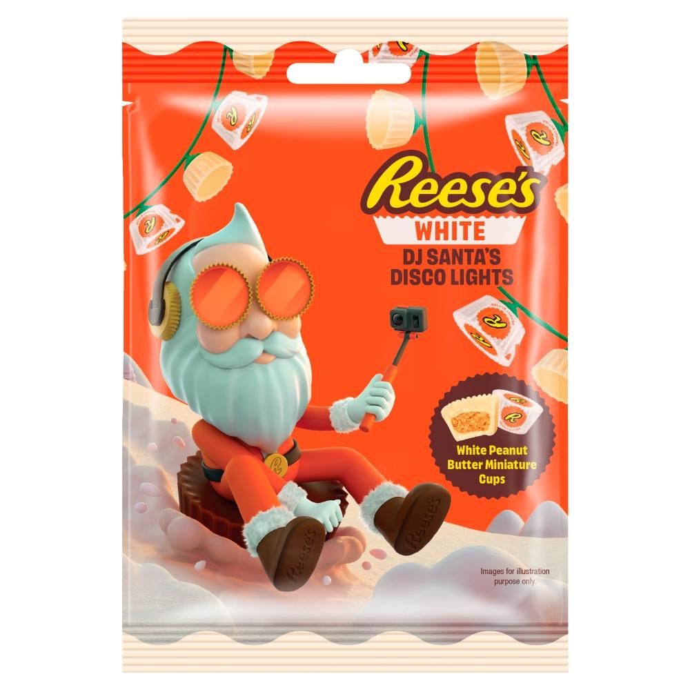 Reese's DJ Santa's Disco Lights White Peanut Butter Miniature Cups 62g - 20 x 62g Bag