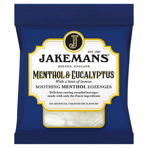 Jakemans Menthol & Eucalyptus Soothing Menthol Lozenges 73g - 12 x 73g Bags