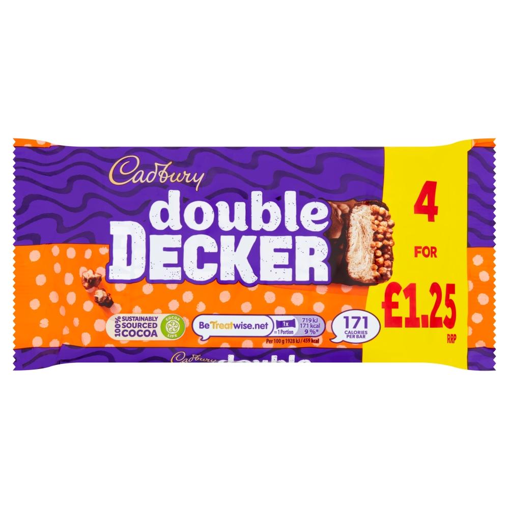 Cadbury Double Decker Chocolate Bar 4 Pack Multipack £1.25 PMP 149.2g - 8 x (4 x 37.3g Bars)