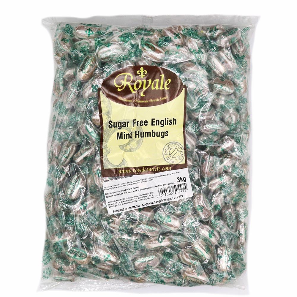 Royale Sugar Free English Mint Humbugs