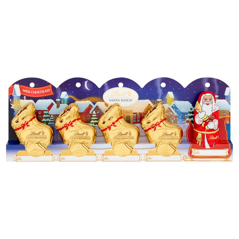 Lindt Santa Sleigh Christmas Milk Chocolates 5 Pieces 50g