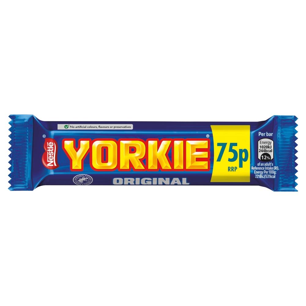 Yorkie Milk Chocolate Bar 46g PMP 75p - 24 x 46g Bars