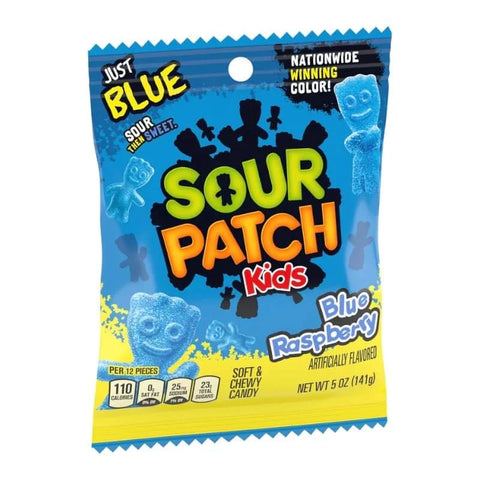 Sour Patch Kids Blue Raspberry Peg Bag 141g - Pack of 12