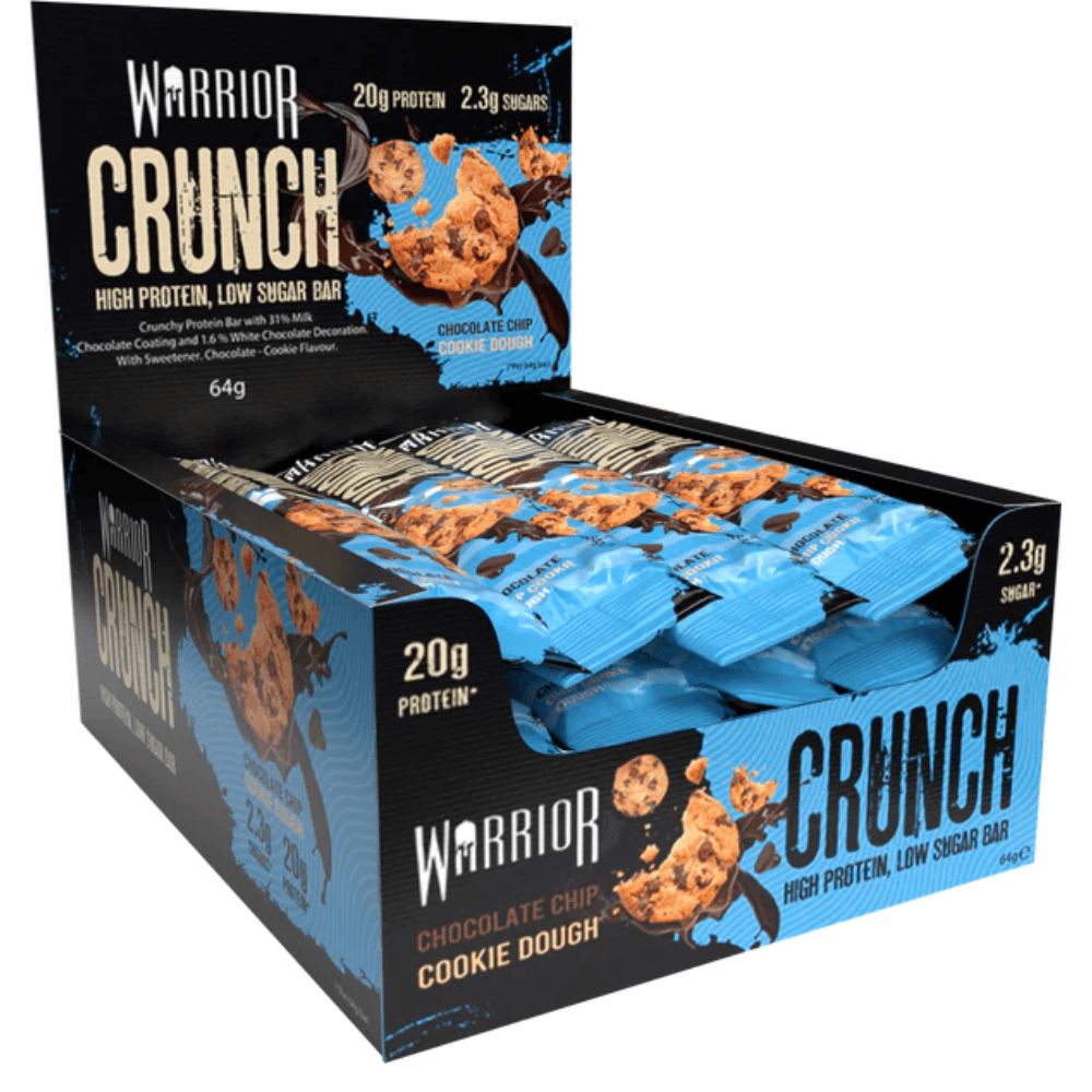 Warrior Crunch Chocolate Chip Cookie Dough Protein Bar 64g - 12 x 64g Bars