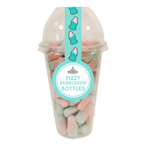 Bonds Fizzy Bubblegum Bottles Candy Cup 230g - 8 x 230g Cups