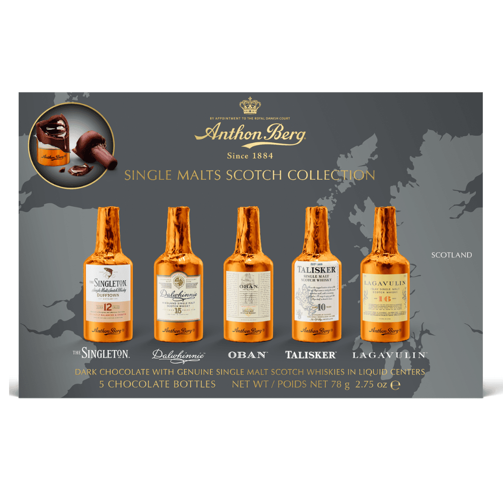 Anthon Berg Single Malt Whisky Liqueurs 5 Piece 78g - 14 x 78g Boxes