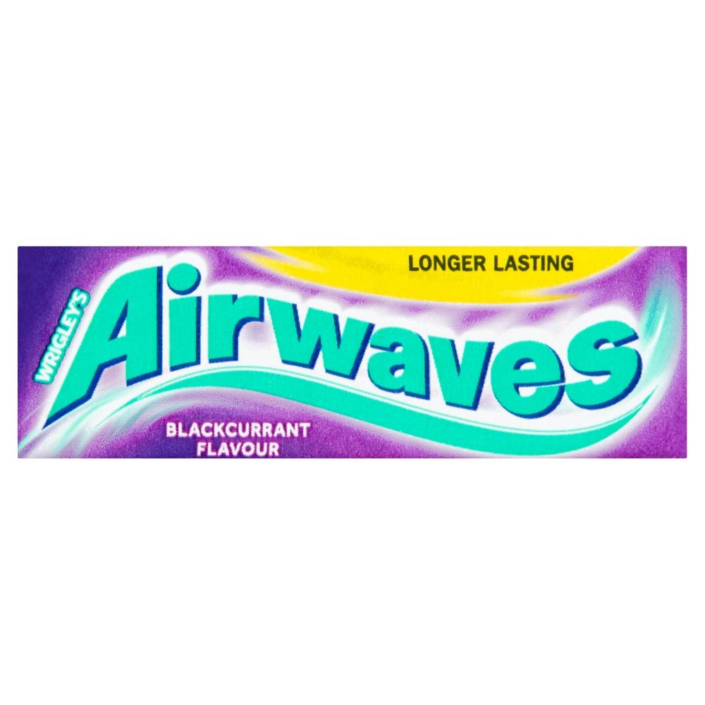 Airwaves Blackcurrant Flavour Sugarfree Chewing Gum 10 Pieces - 30 x 14g Packs