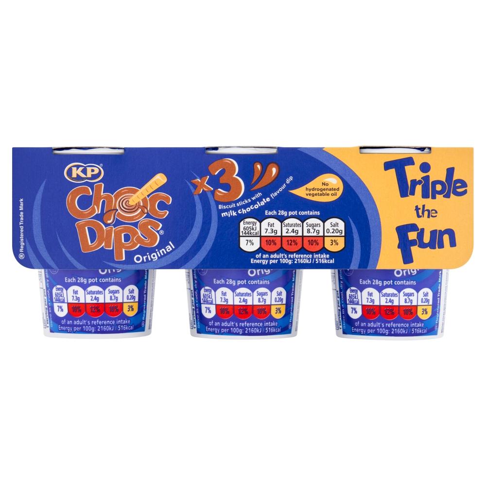 KP Choc Dips Original 84g 3 Pack - 8 x (3x28g)