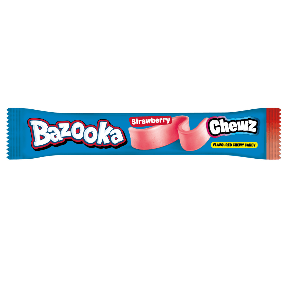 Bazooka Strawberry Chewz Bars 14g 15p PMP - 60 x 14g Bars
