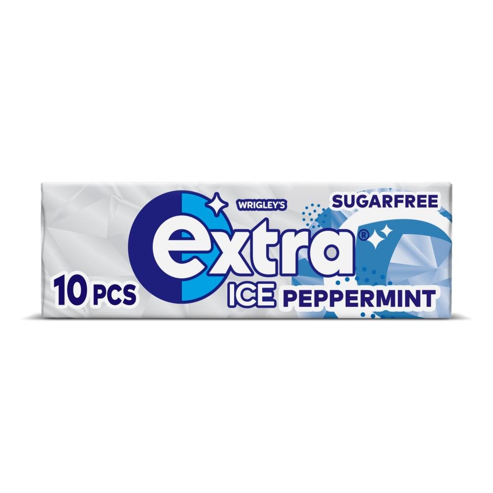 Extra Ice Peppermint Sugarfree Chewing Gum 10 Pieces - 30 x 14g Packs