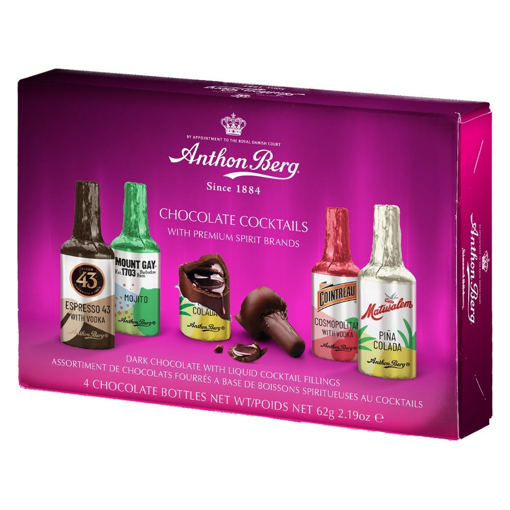 Anthon Berg Chocolate Cocktail Liqueurs 4 Pieces 62g - 14 x 62g Packs