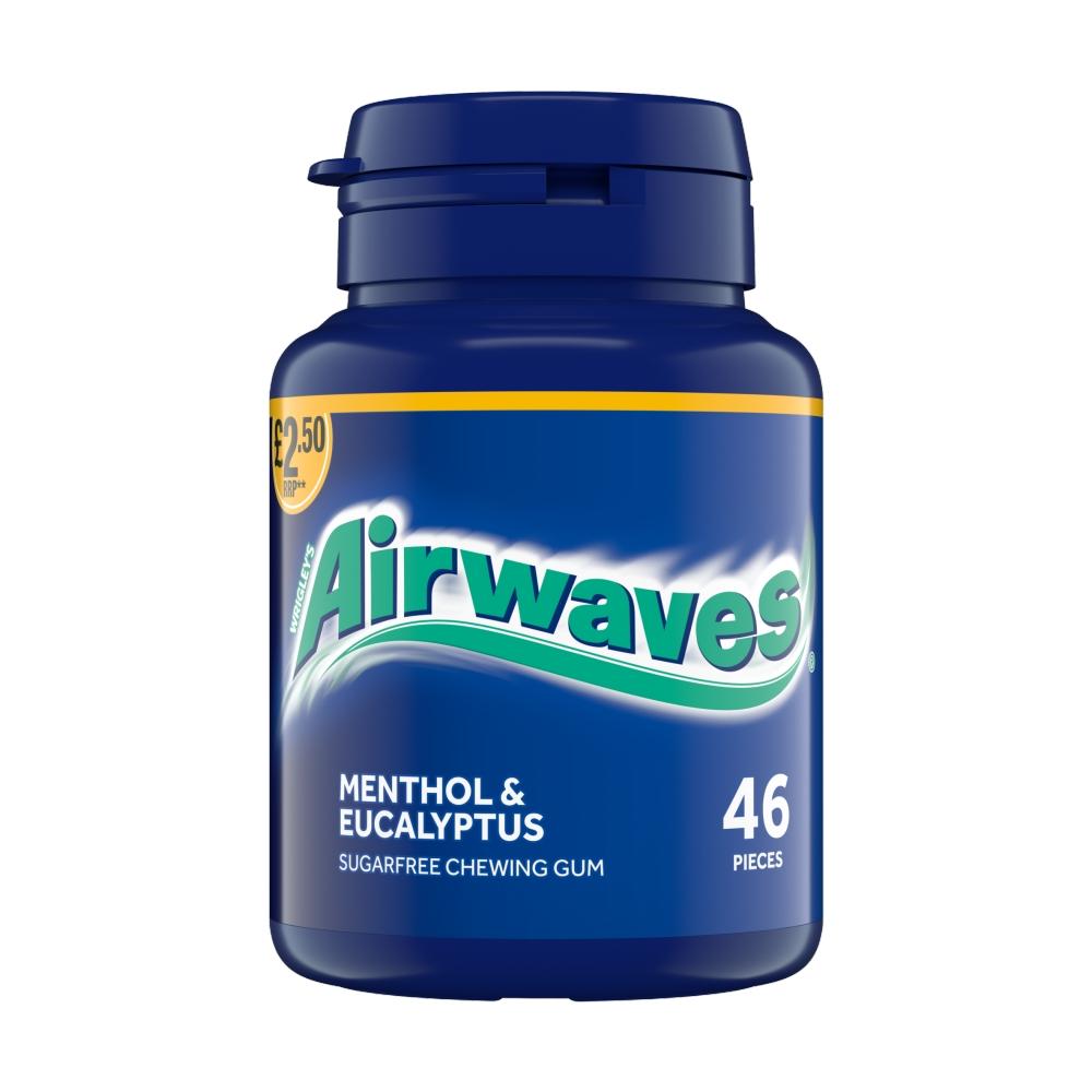 Airwaves Menthol & Eucalyptus Sugarfree Chewing Gum 46 Pieces Bottle £2.50 PMP - 6 Bottles