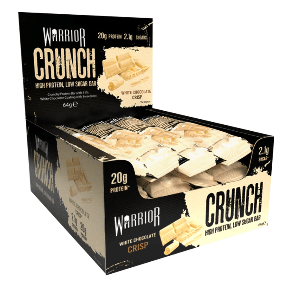 Warrior Crunch White Chocolate Crisp Protein Bar 64g - 12 x 64g Bars