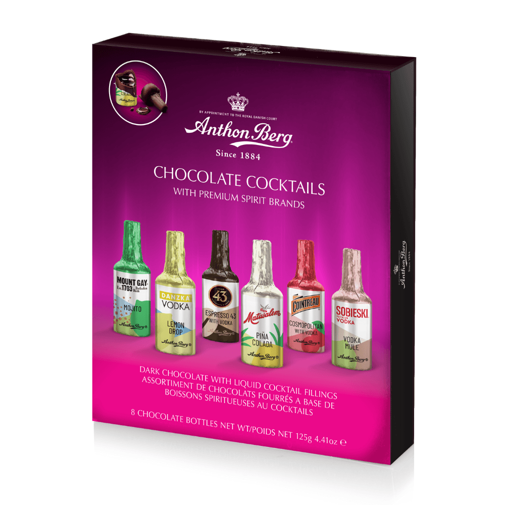 Anthon Berg Chocolate Cocktail Liqueurs 8 Pieces 125g - 15 x 125g Packs