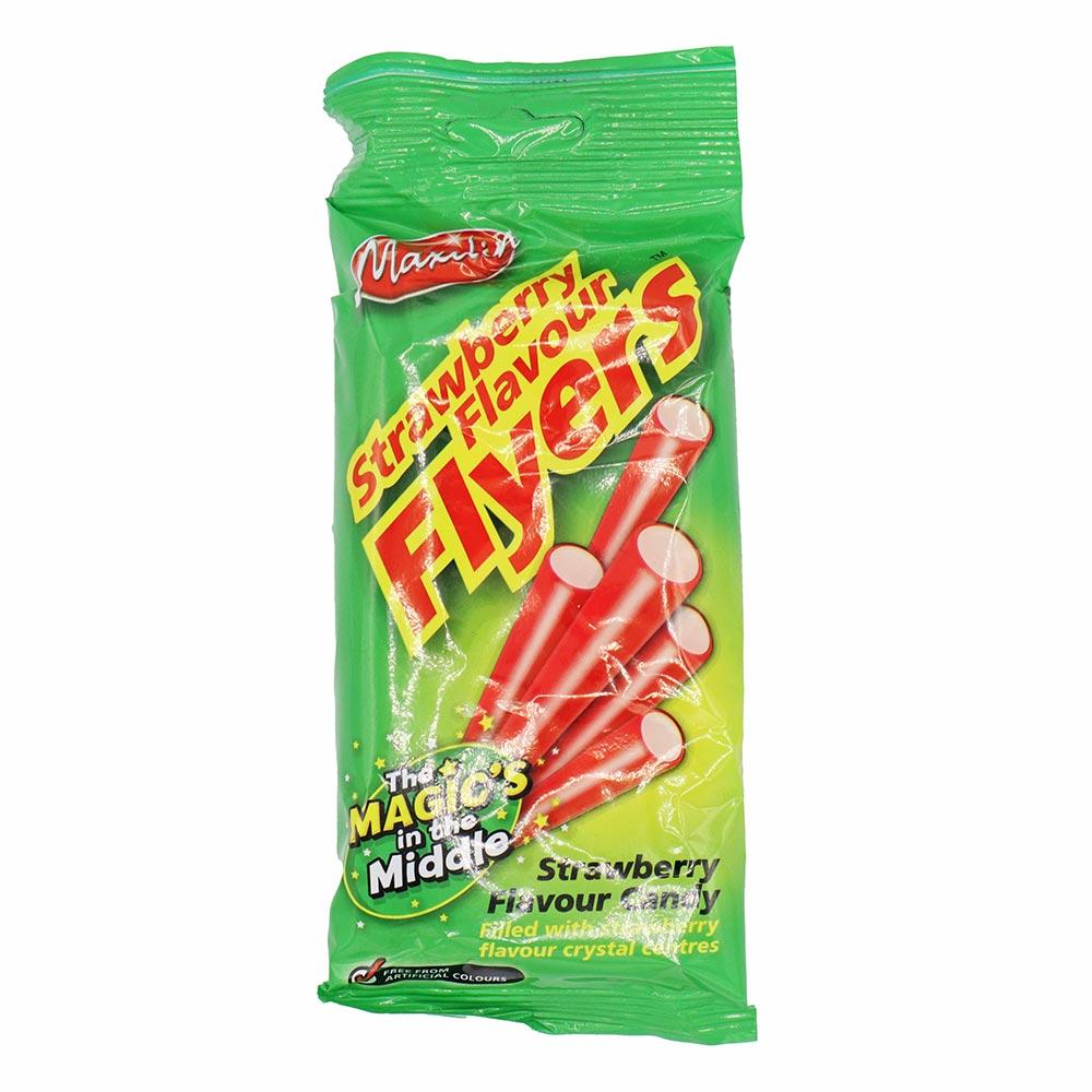 Maxilin Strawberry Flyers 90g - 12 x 90g Bags