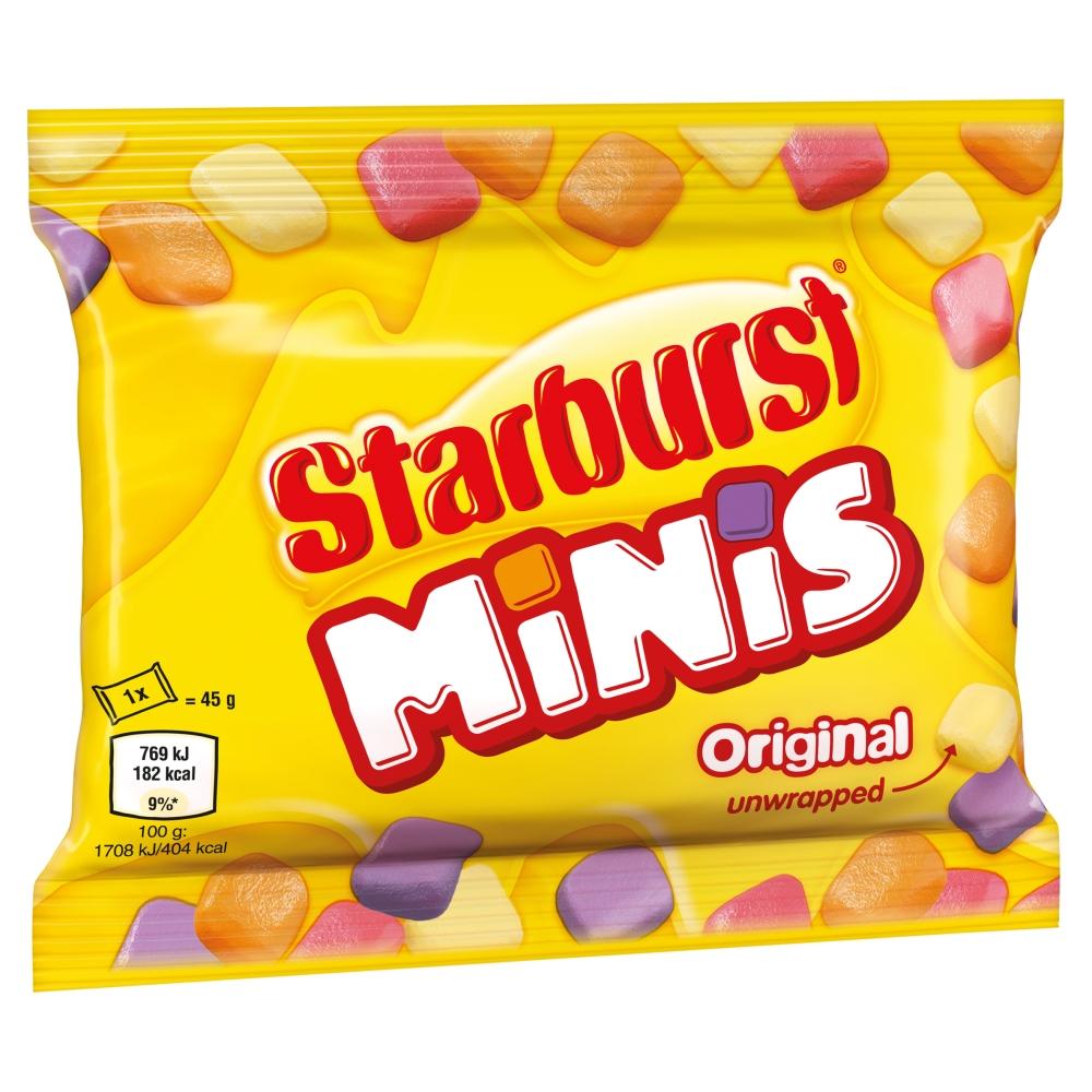 Starburst Minis Original Fruit Chews Bags 45g - 24 x 45g Bags