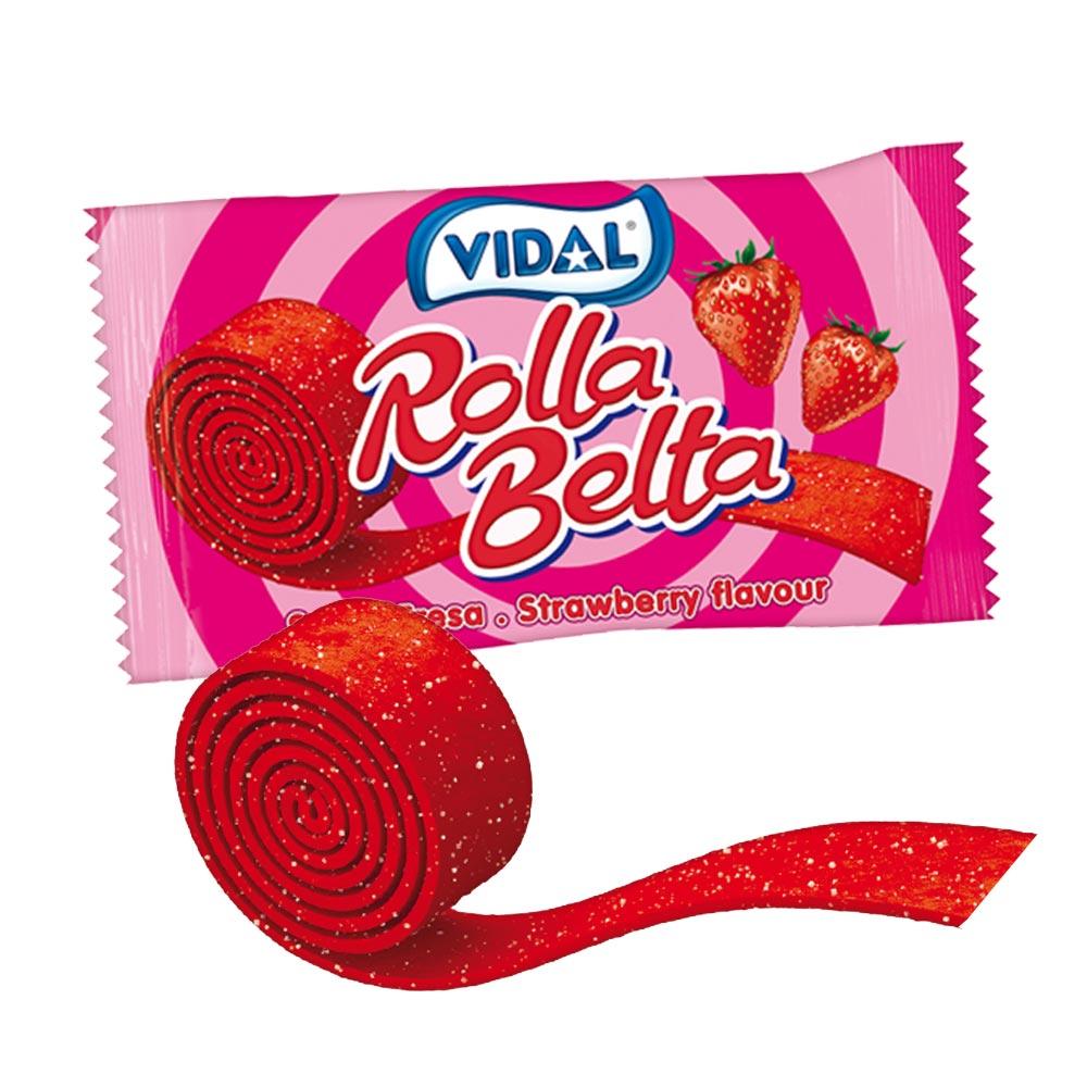 Vidal Strawberry Rolla Belta 20g - 24 x 20g Packs