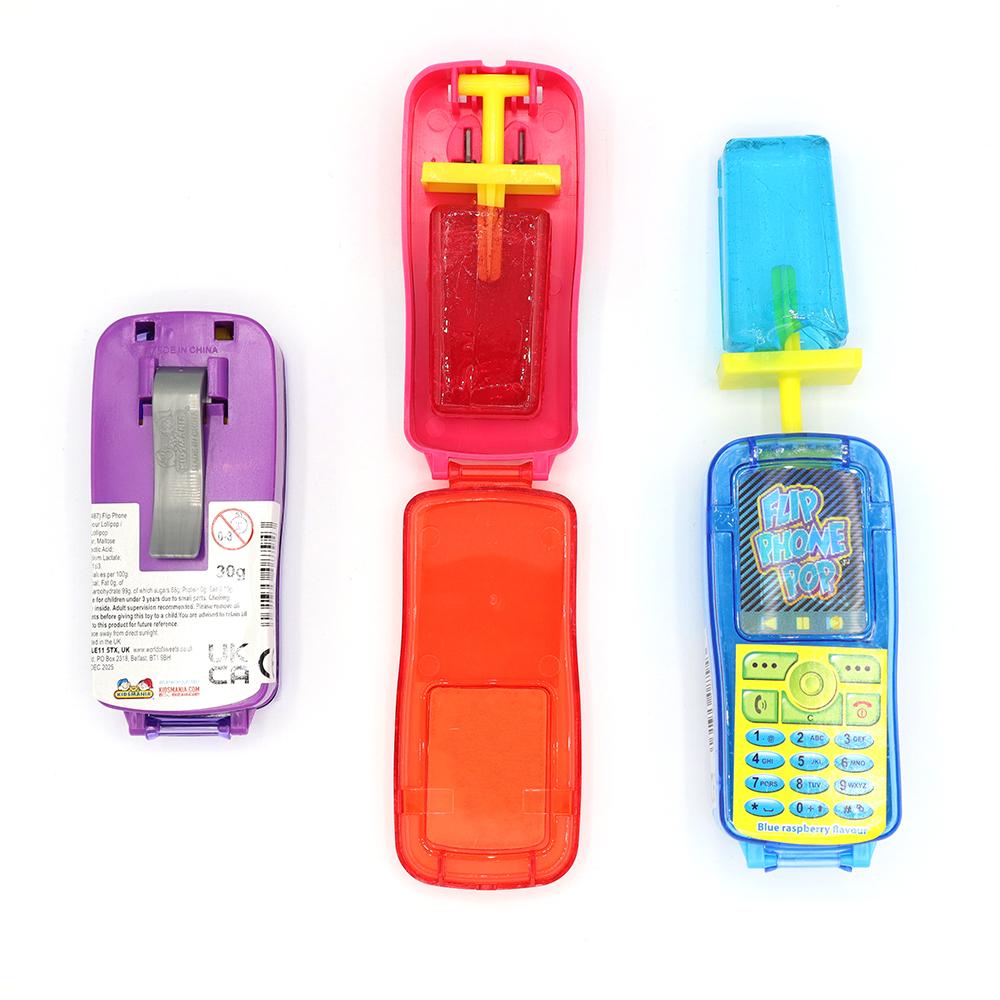 Kidsmania Flip Phone Pop 30g - 12 x 30g Lollipops