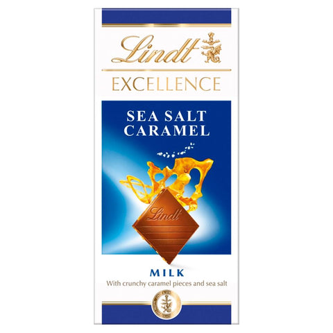 Lindt Excellence Milk Sea Salt Caramel Bar 100g - 20 x 100g Bars