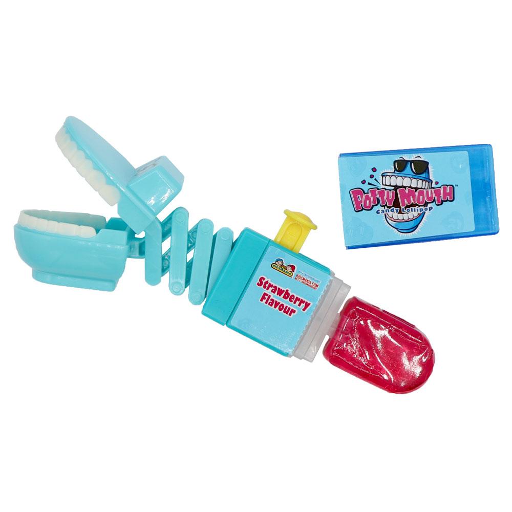 Kidsmania Potty Mouth Candy Lollipop 17g - 12 x 17g Packs