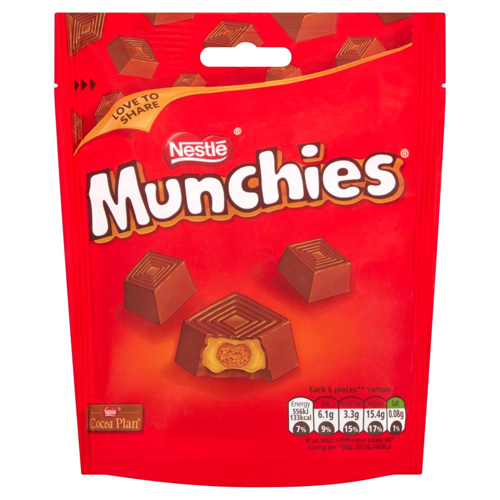 Munchies Milk Chocolate & Caramel Sharing Bag 104g - 8 x 104g Bags