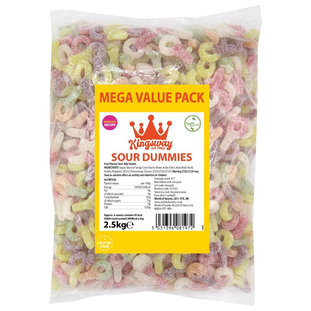 Kingsway Mega Value Vegan Sour Dummies 2.5kg