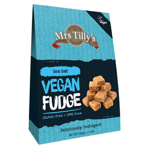 Mrs Tilly's Sea Salt Vegan Fudge Gift Box 150g - 5 x 150g Boxes