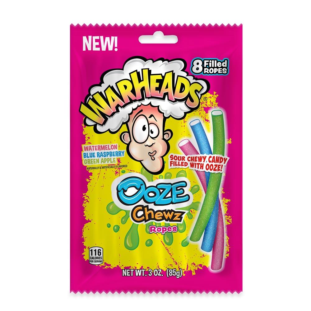 Warheads Sour Ooze Chewz Ropes Bag 85g - 12 x 85g Bags