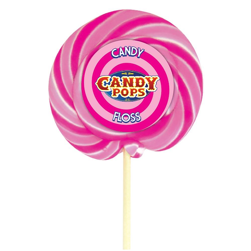 Candy Pops Large Candy Floss Wheel Lollies 75g - 30 x 75g Lollipops