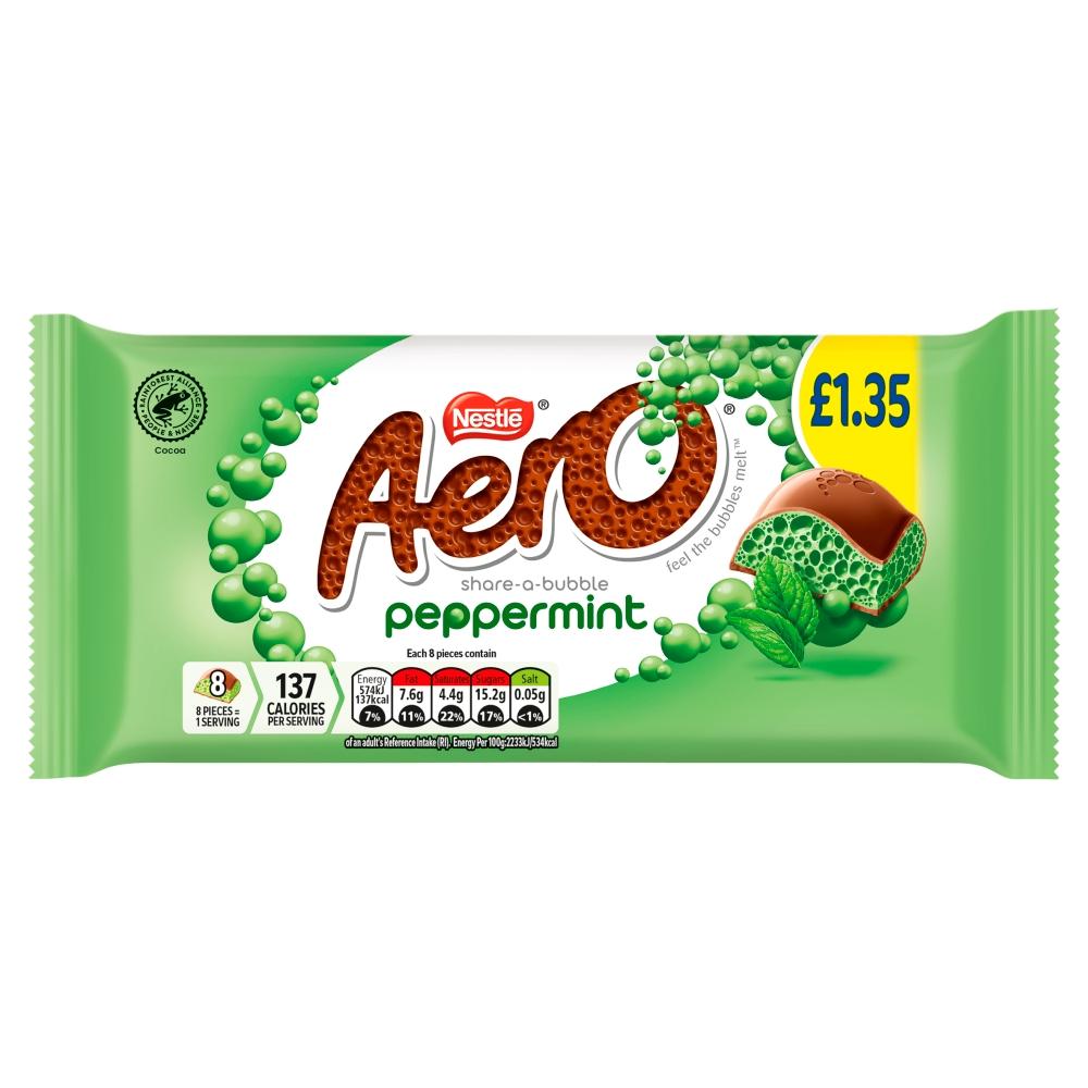 Aero Peppermint Chocolate Sharing Bar 90g PMP £1.35 - 15 x 90g Bars