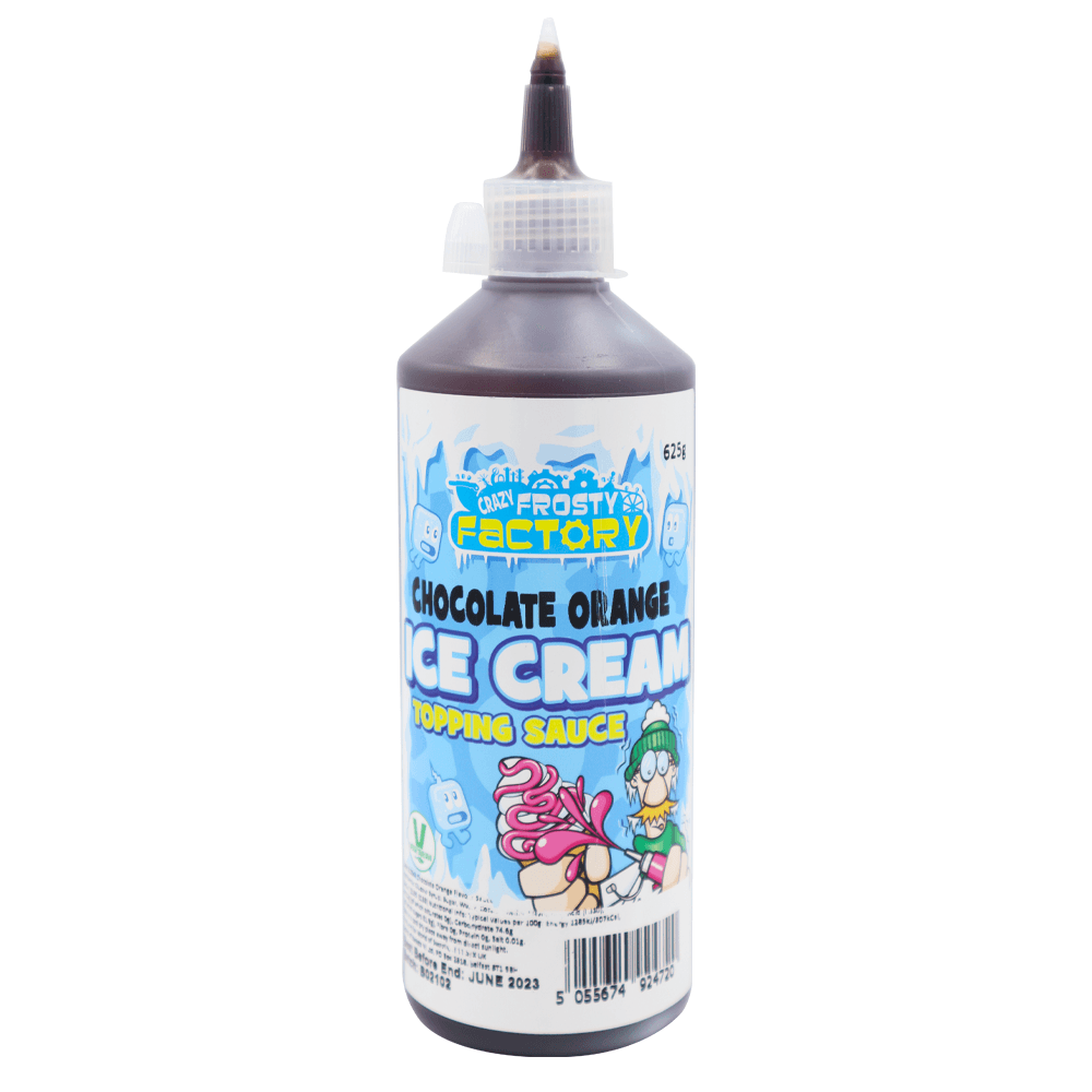 Crazy Frosty Factory Chocolate Orange Ice Cream Topping Sauce 625ml