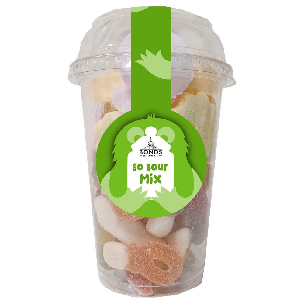 Bonds So Sour Mix Candy Cup 235g - 6 x 235g Cups