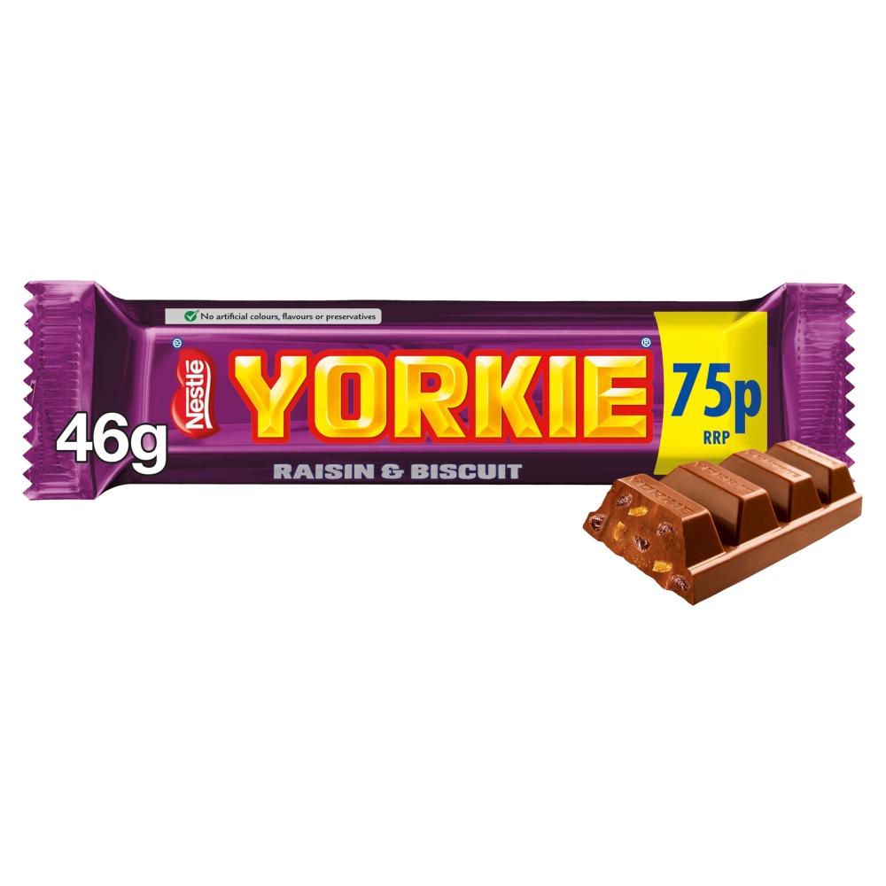 Yorkie Raisin & Biscuit Chocolate Bar 44g PMP 75p - 24 x 38g Bars