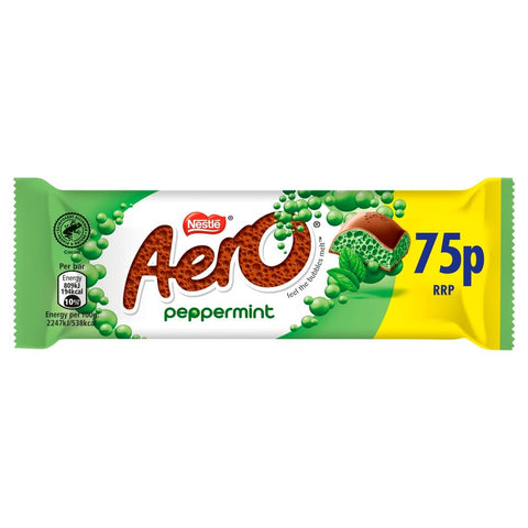 Aero Bubbly Peppermint Chocolate Bar 36g PMP 75p - 24 x 36g Bars