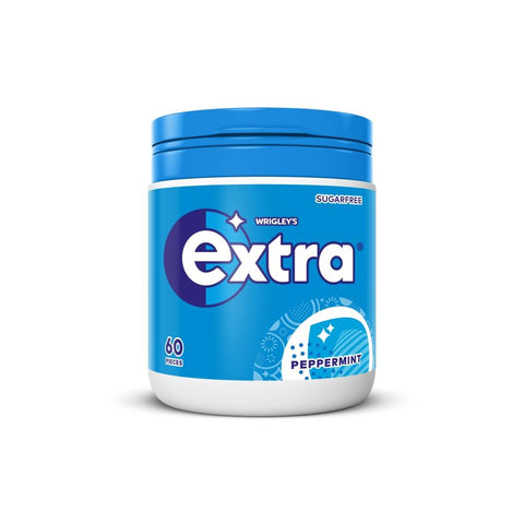 Extra Peppermint Sugarfree Chewing Gum Bottle 60 Pieces - 6 x 84g Bottles