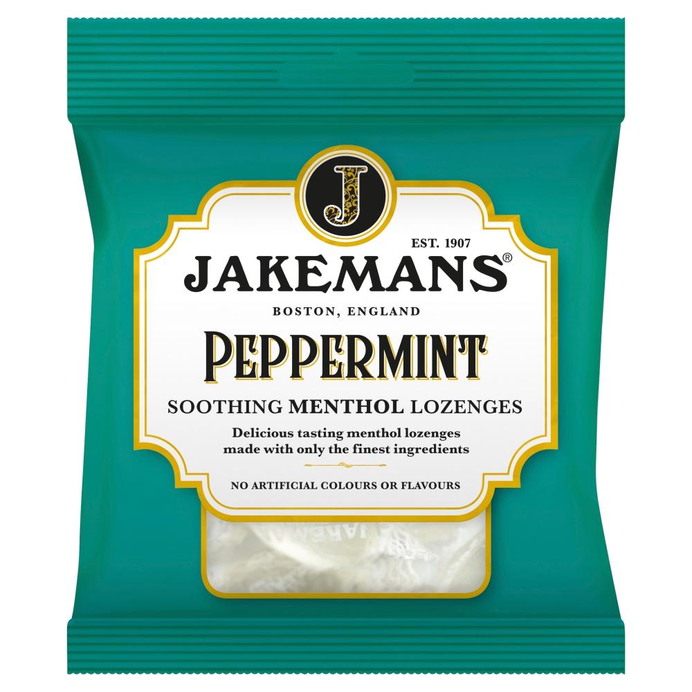 Jakemans Peppermint Soothing Menthol Lozenges 73g - 12 x 73g Bags