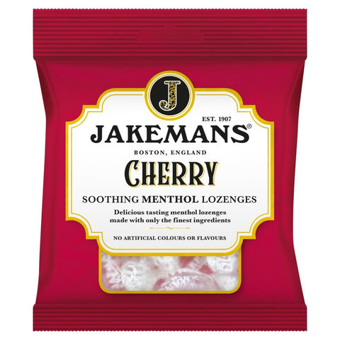 Jakemans Cherry Soothing Menthol Lozenges 73g - 12 x 73g Bags