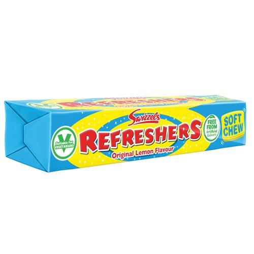 Swizzels Refreshers Chews Lemon Stick Packs 43g - 36 x 43g Packs