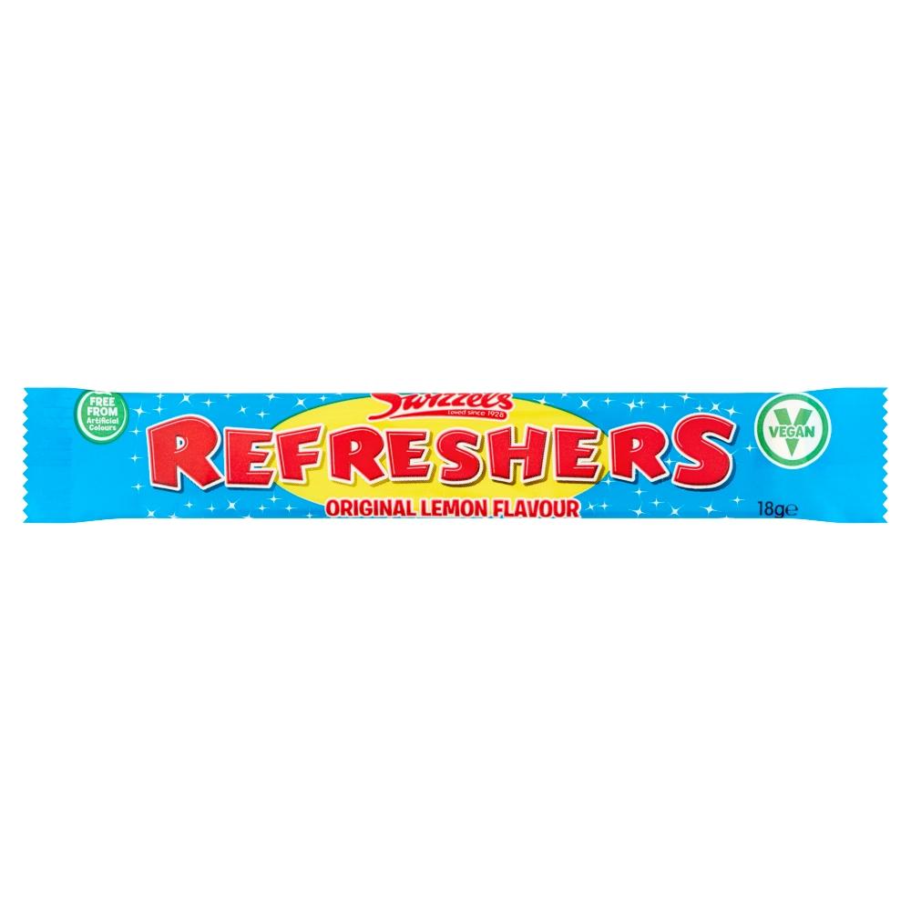 Swizzels Refreshers Original Lemon Flavour Chew Bar 18g 20p PMP - 60 x 18g Bars