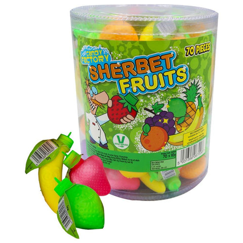 Crazy Candy Factory Sherbet Fruits 10g - 70 x 10g Packs